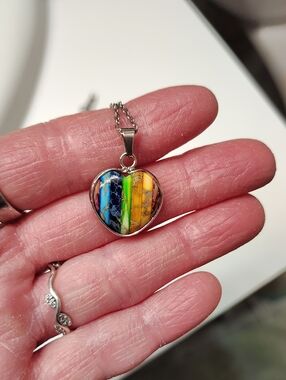 Healing Heart Necklace Stainless Steel - 18”